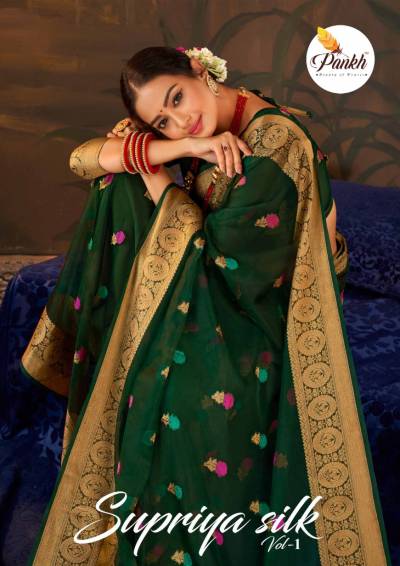 Supriya Silk Vol 1 By Pankh Fancy Organza Silk Saree Collection
